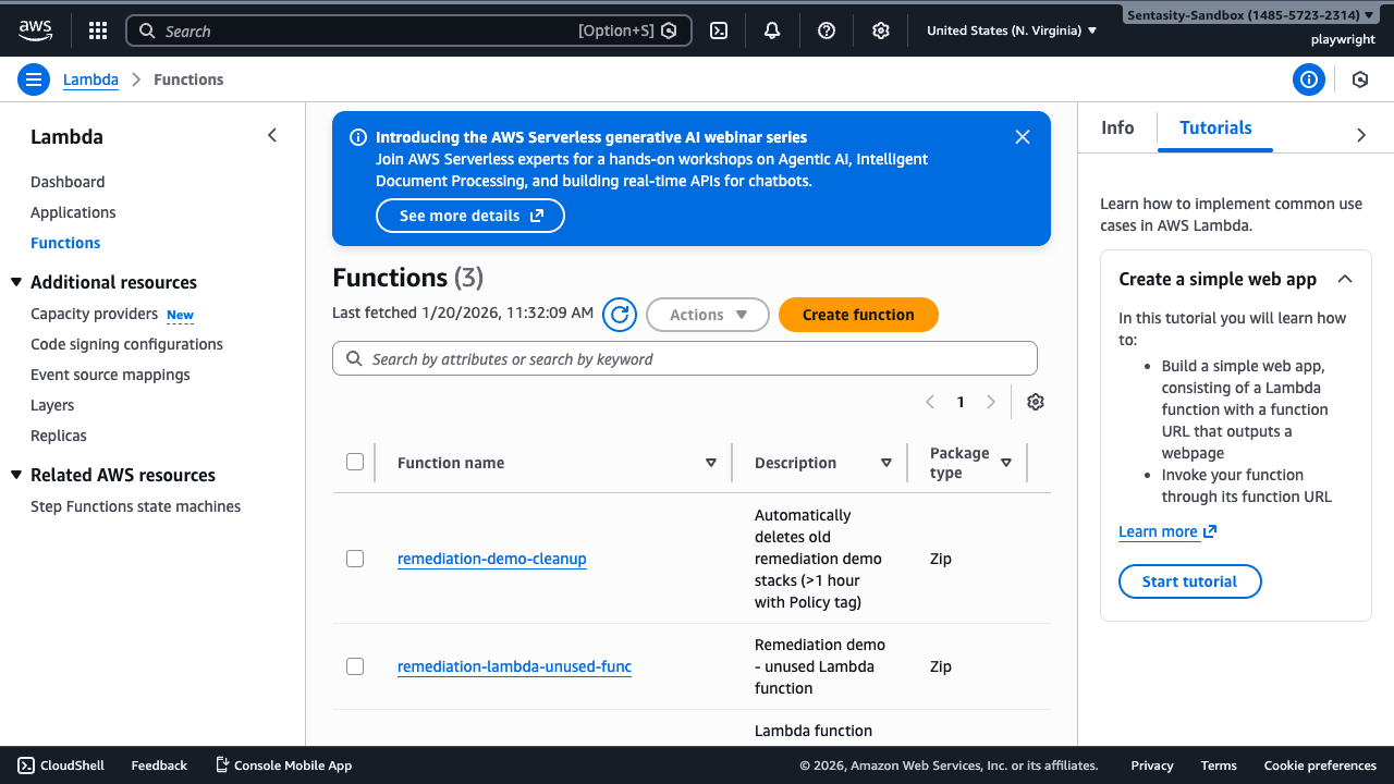Lambda Functions List